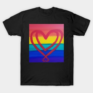 Pride Flag Heart T-Shirt